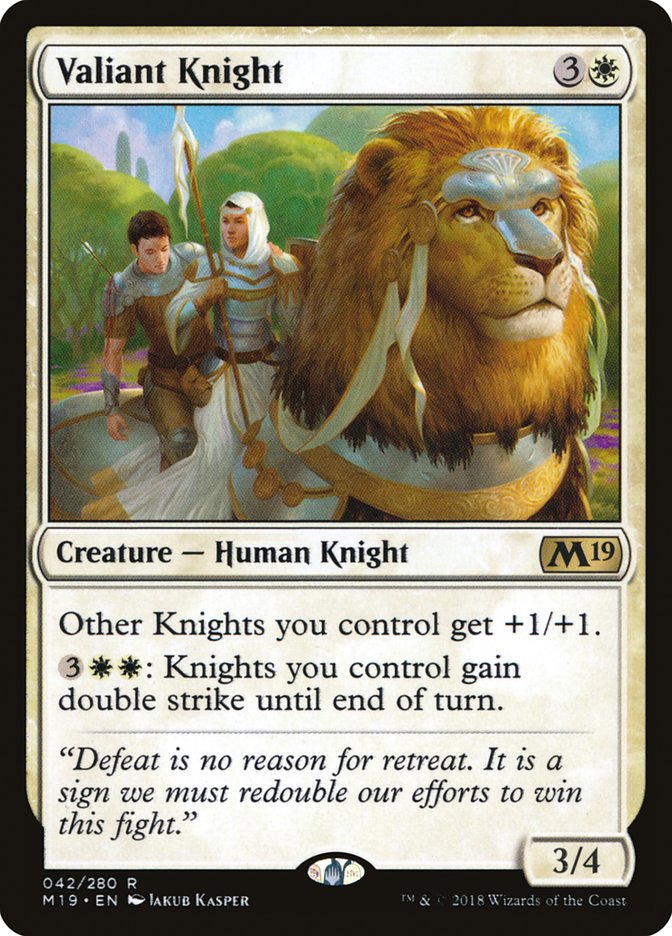 Valiant Knight [Core Set 2019] | Tables and Towers