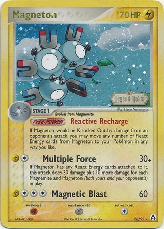 Magneton (22/92) (Stamped) [EX: Legend Maker] | Tables and Towers