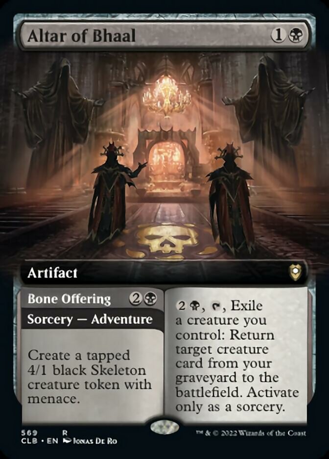 Altar of Bhaal // Bone Offering (Extended Art) [Commander Legends: Battle for Baldur's Gate] | Tables and Towers