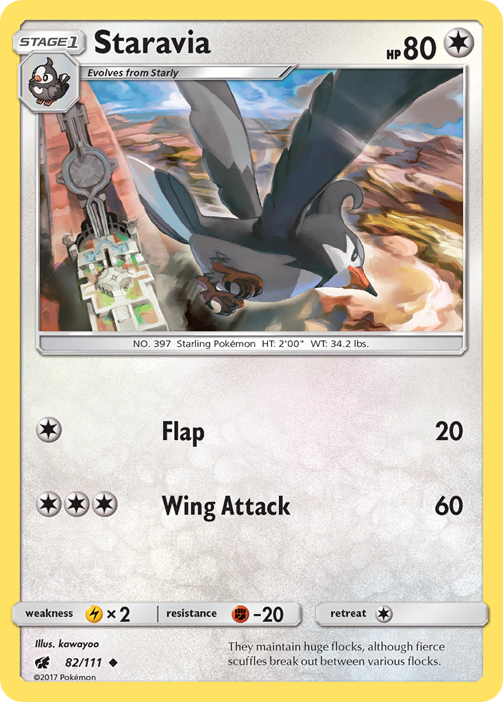 Staravia (82/111) [Sun & Moon: Crimson Invasion] | Tables and Towers