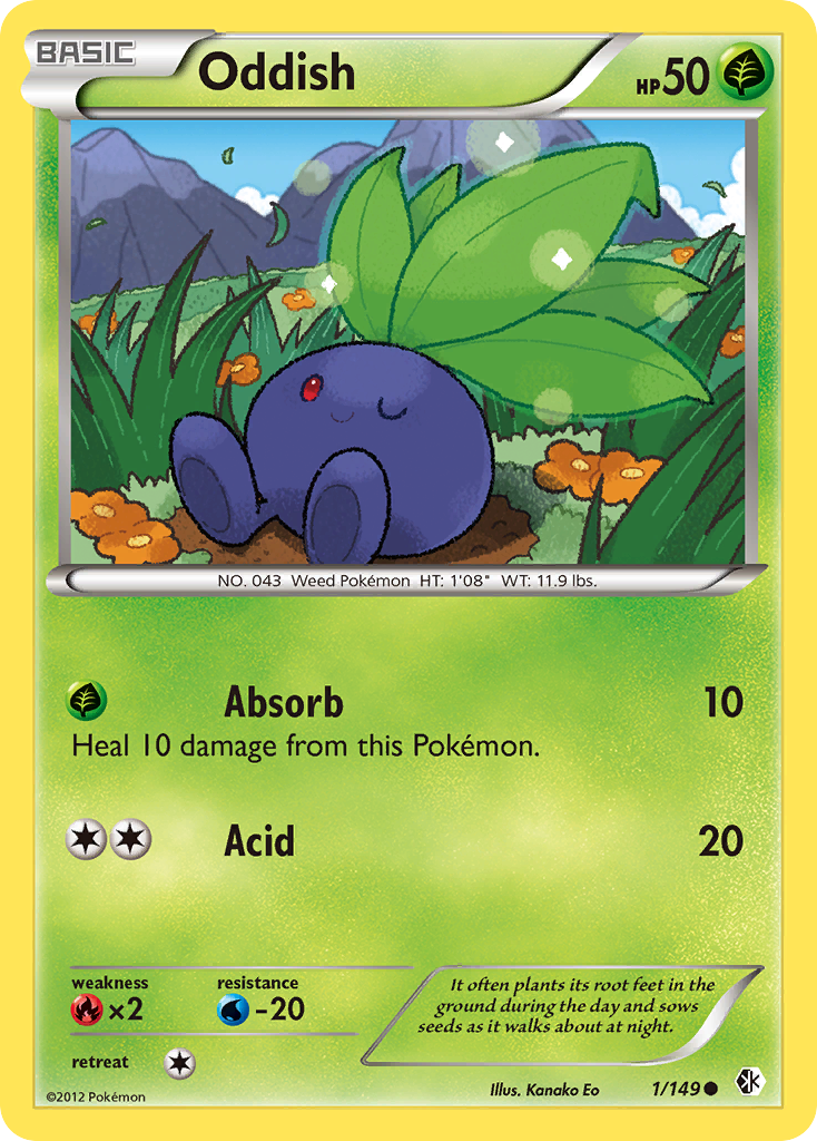 Oddish (1/149) [Black & White: Boundaries Crossed] | Tables and Towers