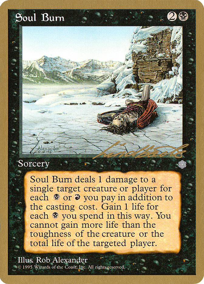 Soul Burn (Leon Lindback) [Pro Tour Collector Set] | Tables and Towers