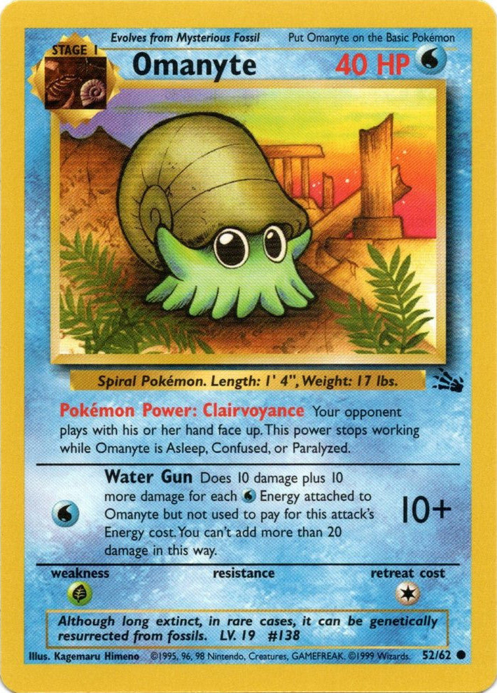 Omanyte (52/62) [Fossil Unlimited] | Tables and Towers