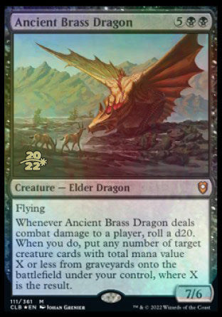 Ancient Brass Dragon [Commander Legends: Battle for Baldur's Gate Prerelease Promos] | Tables and Towers