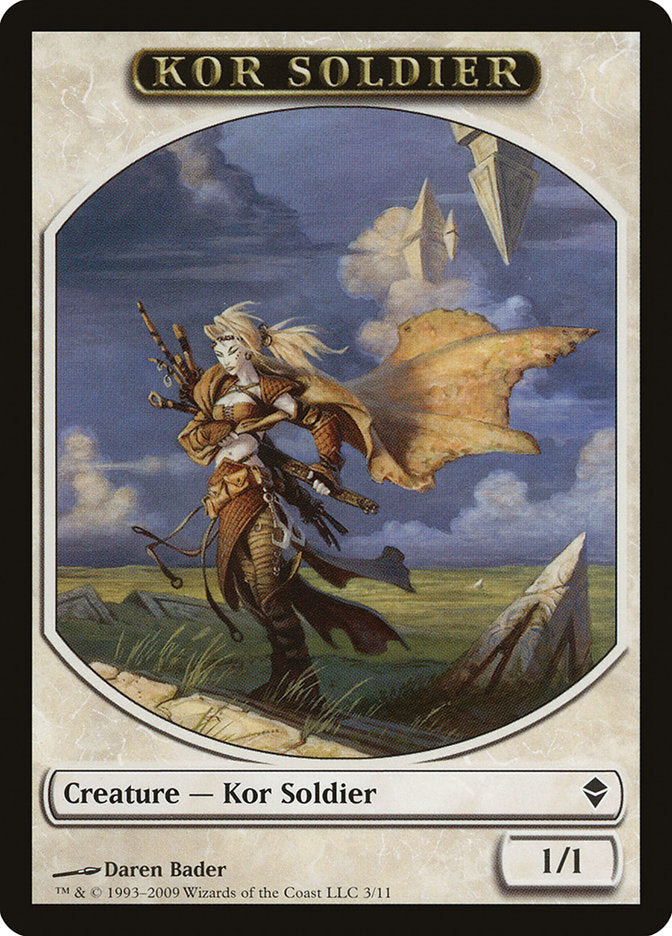 Kor Soldier Token [Zendikar Tokens] | Tables and Towers