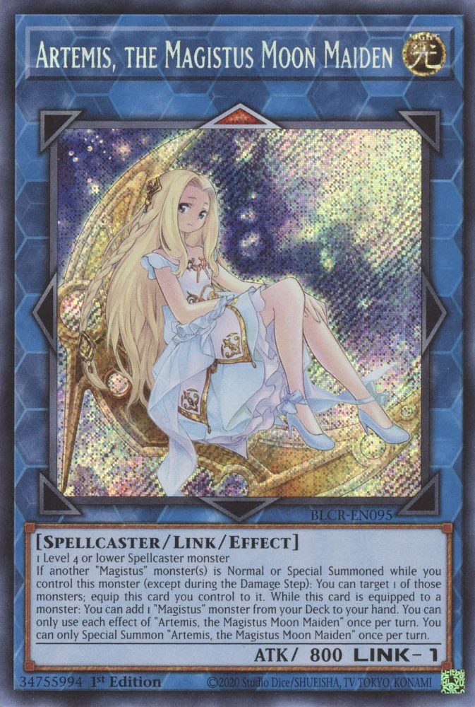 Artemis, the Magistus Moon Maiden [BLCR-EN095] Secret Rare | Tables and Towers