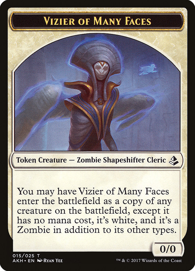 Vizier of Many Faces Token [Amonkhet Tokens] | Tables and Towers