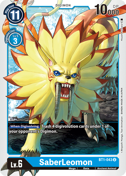 SaberLeomon [BT1-043] [Release Special Booster Ver.1.0] | Tables and Towers