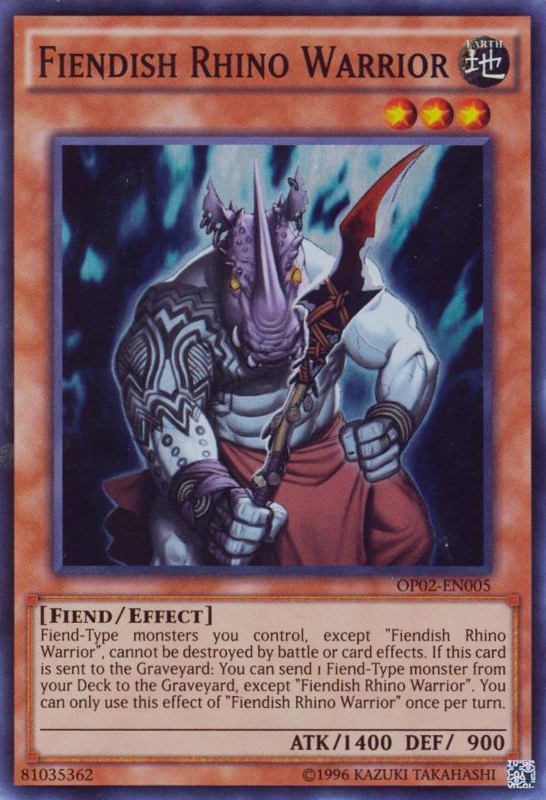 Fiendish Rhino Warrior [OP02-EN005] Super Rare | Tables and Towers