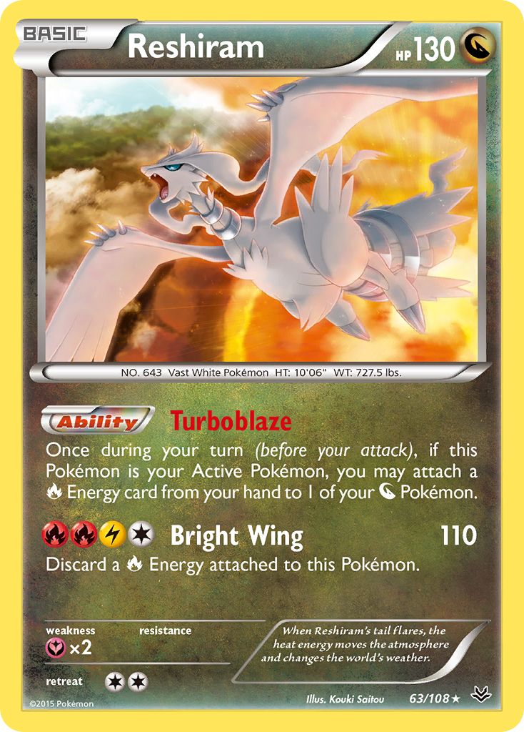 Reshiram (63/108) [XY: Roaring Skies] | Tables and Towers