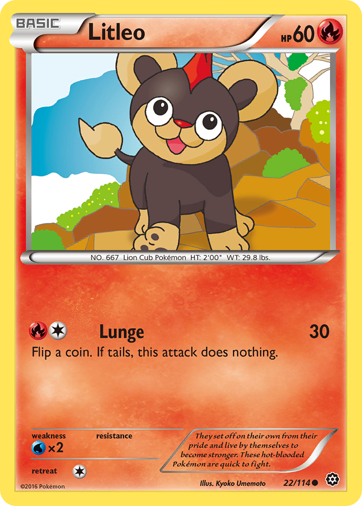 Litleo (22/114) [XY: Steam Siege] | Tables and Towers