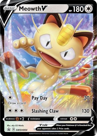 Meowth V (SWSH004) [Sword & Shield: Black Star Promos] | Tables and Towers