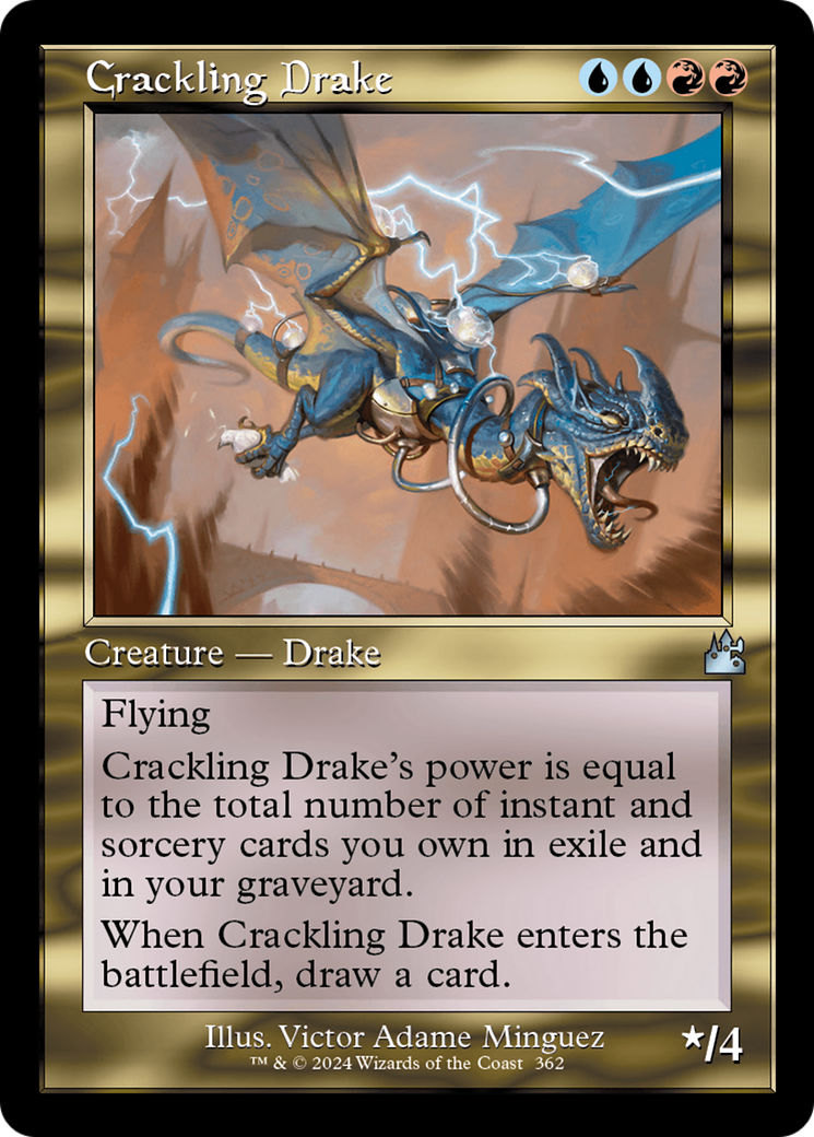 Crackling Drake (Retro Frame) [Ravnica Remastered] | Tables and Towers