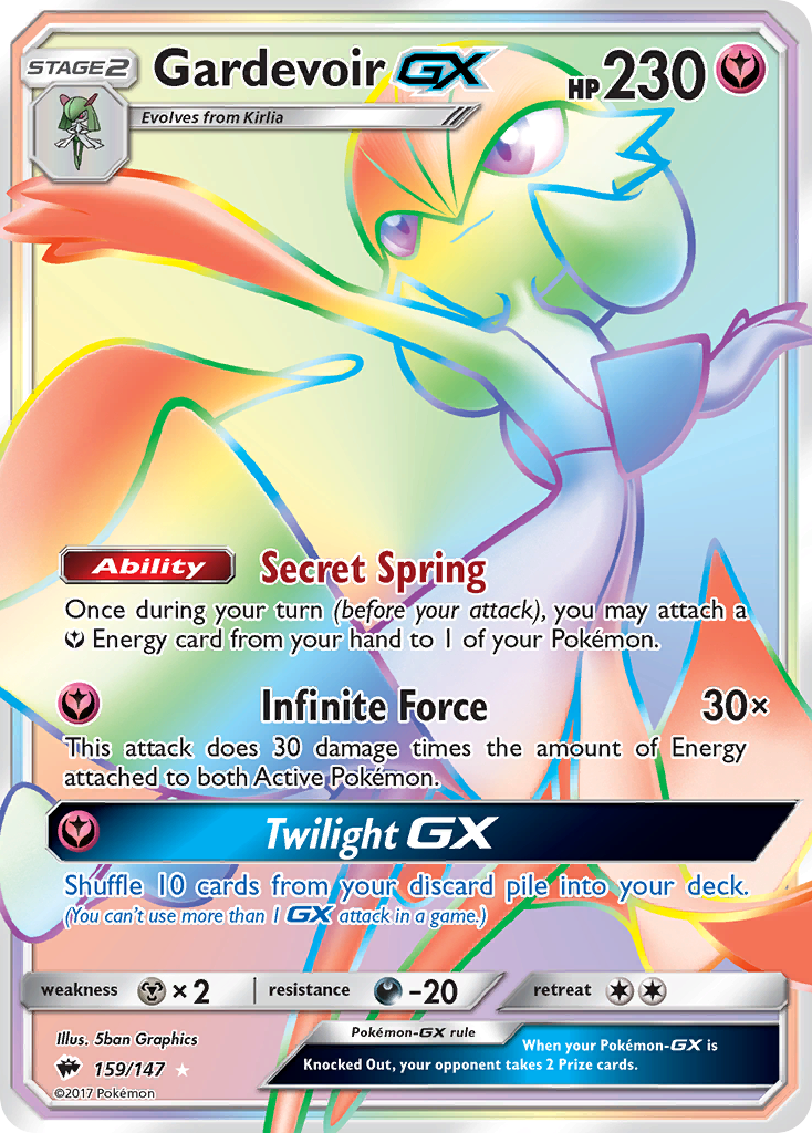 Gardevoir GX (159/147) [Sun & Moon: Burning Shadows] | Tables and Towers