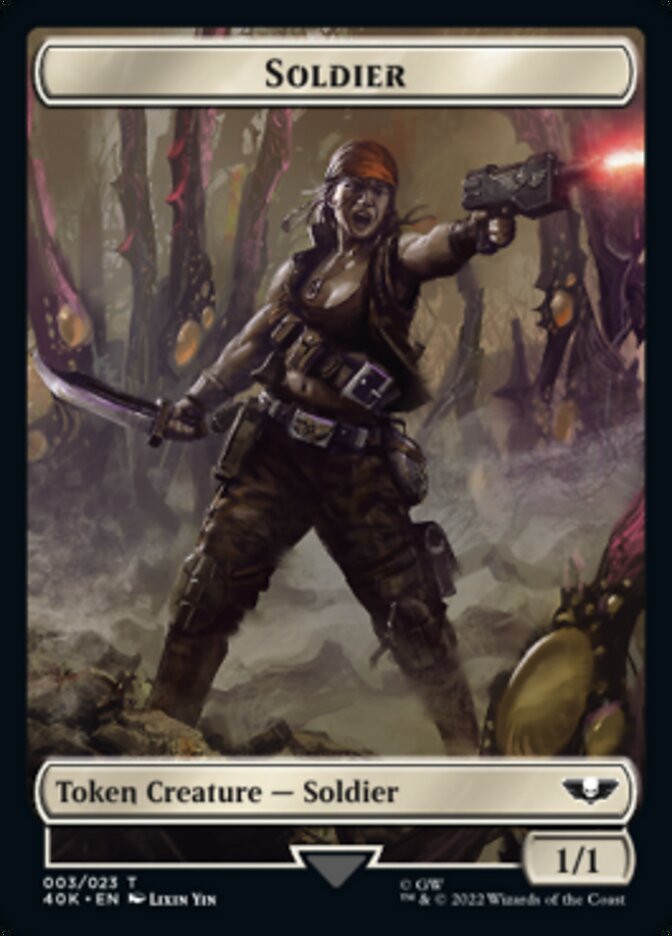 Soldier (003) // Sicarian Infiltrator Double-Sided Token [Warhammer 40,000 Tokens] | Tables and Towers