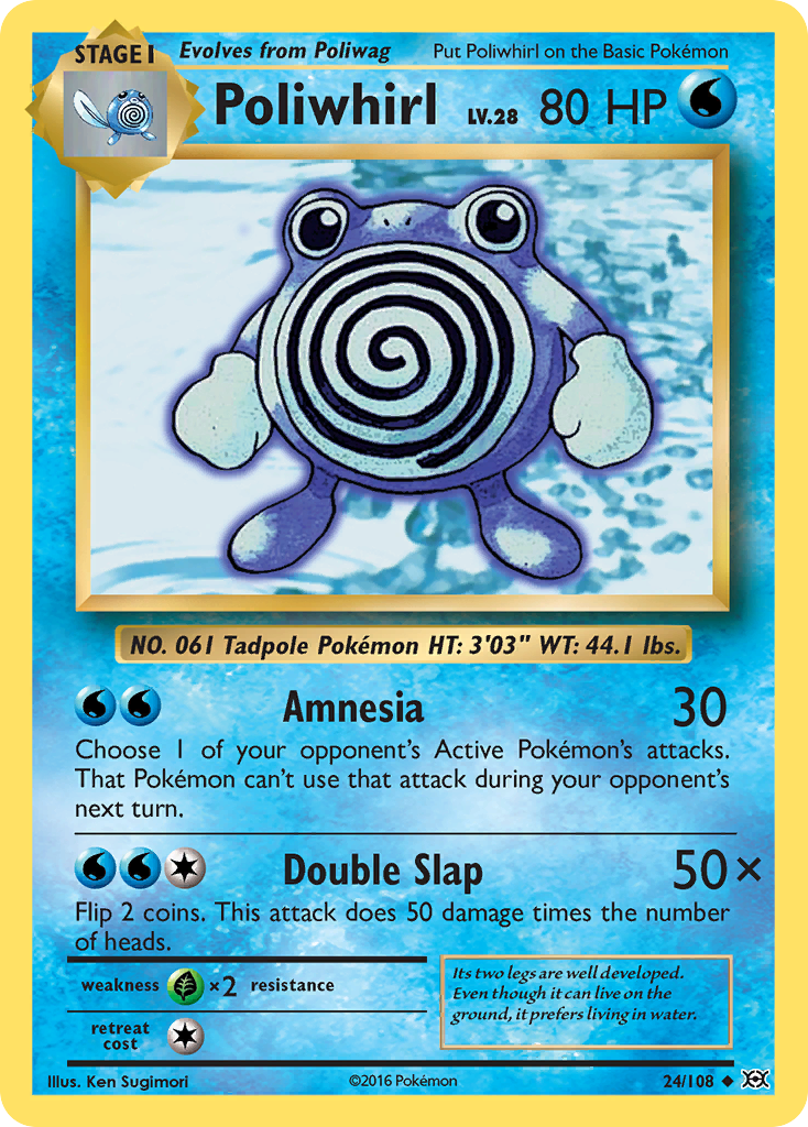 Poliwhirl (24/108) [XY: Evolutions] | Tables and Towers