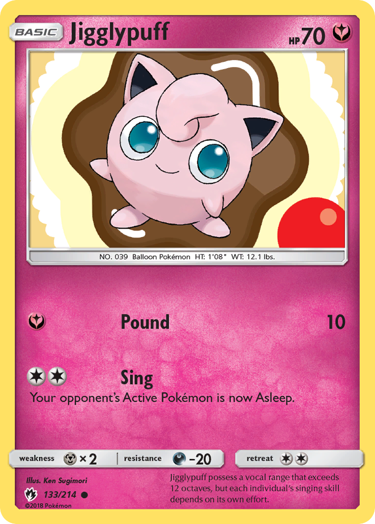 Jigglypuff (133/214) [Sun & Moon: Lost Thunder] | Tables and Towers