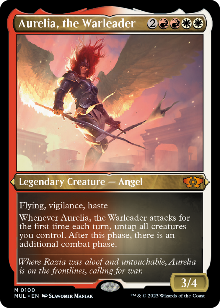 Aurelia, the Warleader (Foil Etched) [Multiverse Legends] | Tables and Towers