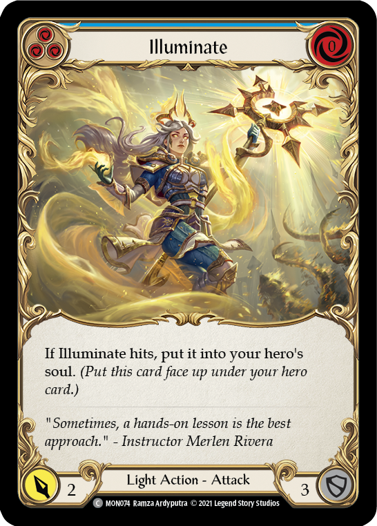 Illuminate (Blue) [MON074-RF] (Monarch)  1st Edition Rainbow Foil | Tables and Towers