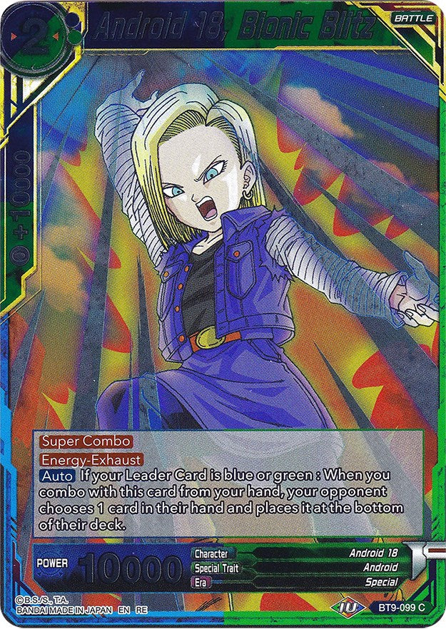 Android 18, Bionic Blitz (BT9-099) [Ultimate Deck 2022] | Tables and Towers