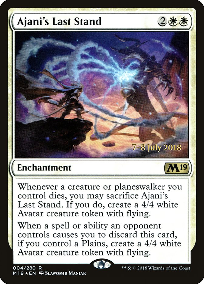 Ajani's Last Stand [Core Set 2019 Prerelease Promos] | Tables and Towers