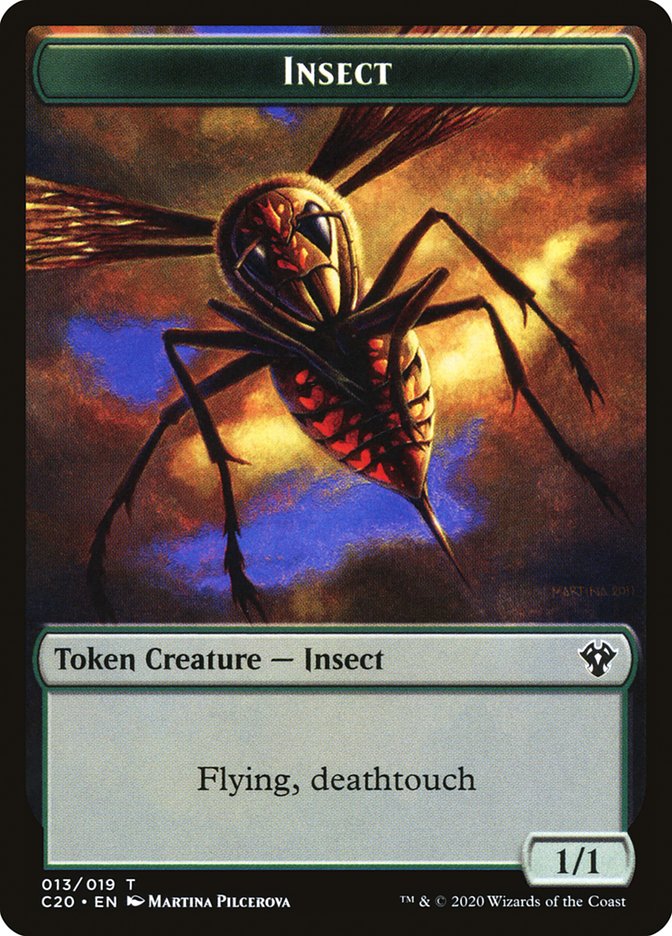 Spirit // Insect (013) Double-Sided Token [Commander 2020 Tokens] | Tables and Towers