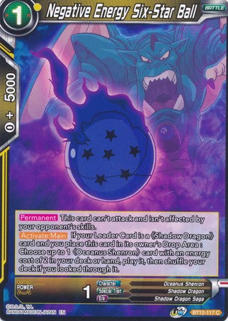 Negative Energy Six-Star Ball (BT12-117) [Vicious Rejuvenation] | Tables and Towers