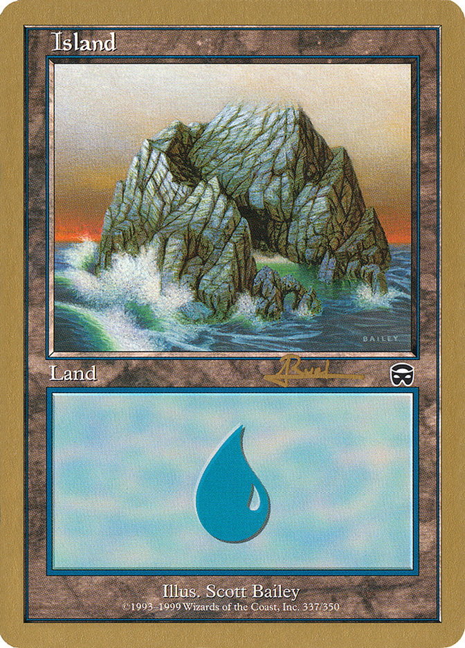 Island (ar337) (Antoine Ruel) [World Championship Decks 2001] | Tables and Towers