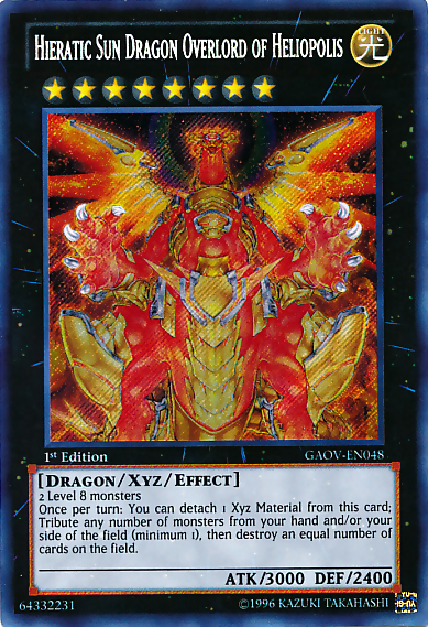 Hieratic Sun Dragon Overlord of Heliopolis [GAOV-EN048] Secret Rare | Tables and Towers