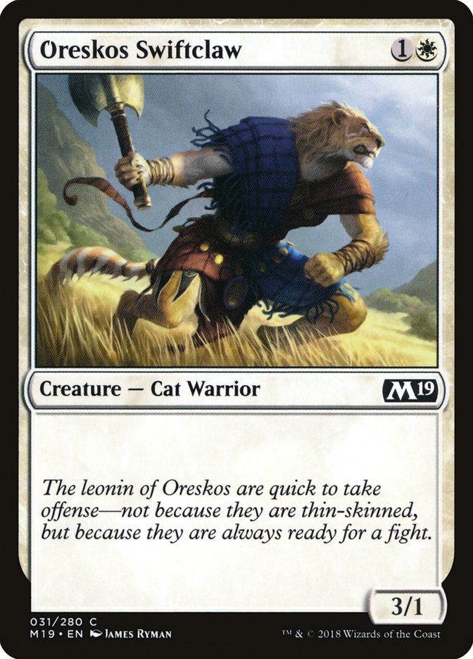 Oreskos Swiftclaw [Core Set 2019] | Tables and Towers