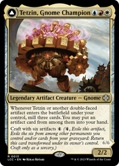 Tetzin, Gnome Champion // The Golden-Gear Colossus [The Lost Caverns of Ixalan Commander] | Tables and Towers