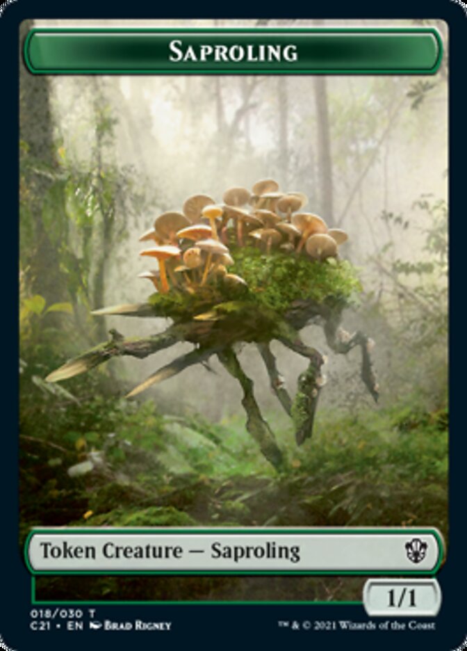 Food // Saproling Double-Sided Token [Commander 2021 Tokens] | Tables and Towers