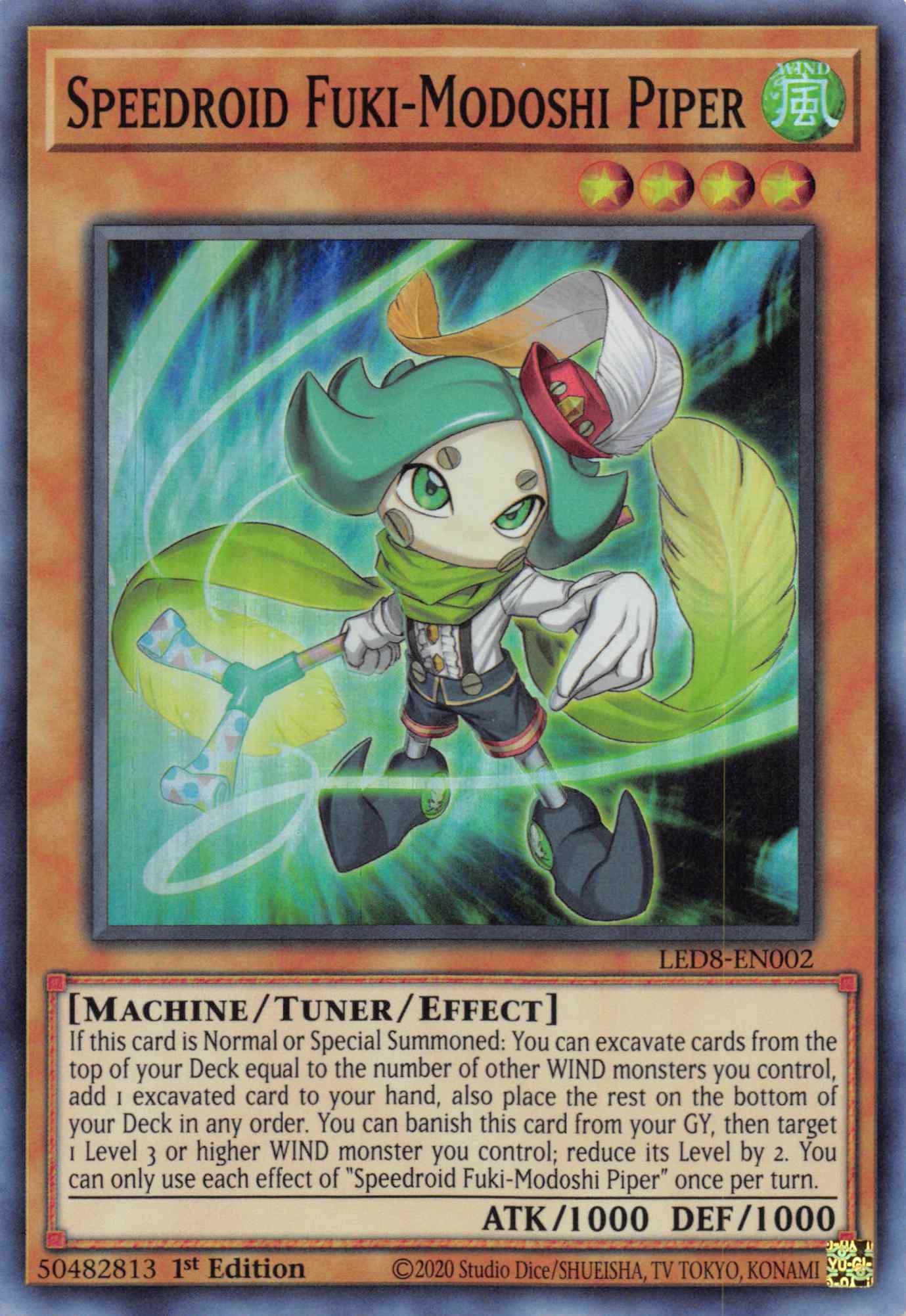 Speedroid Fuki-Modoshi Piper [LED8-EN002] Super Rare | Tables and Towers