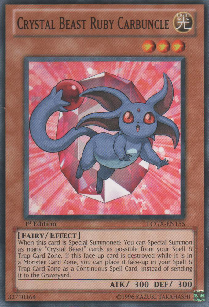 Crystal Beast Ruby Carbuncle [LCGX-EN155] Common | Tables and Towers