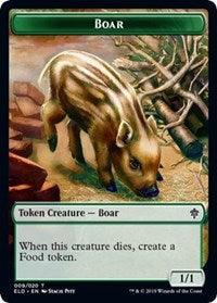 Boar // Food (15) Double-Sided Token [Throne of Eldraine Tokens] | Tables and Towers