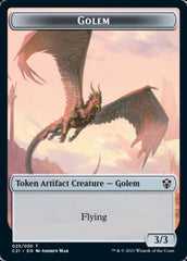 Golem (025) // Thopter Double-Sided Token [Commander 2021 Tokens] | Tables and Towers