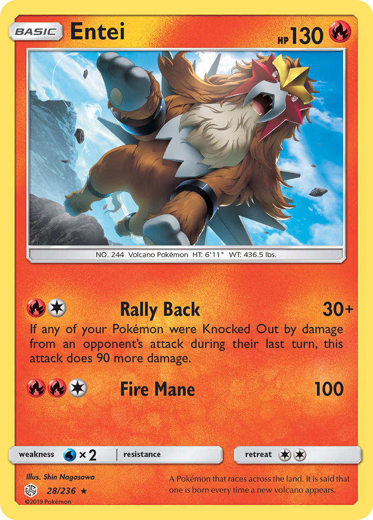 Entei (28/236) [Sun & Moon: Cosmic Eclipse] | Tables and Towers