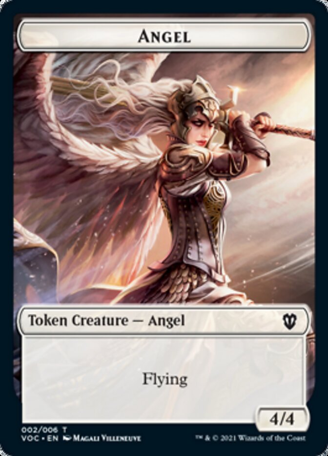 Angel // Clue Double-Sided Token [Innistrad: Crimson Vow Commander Tokens] | Tables and Towers