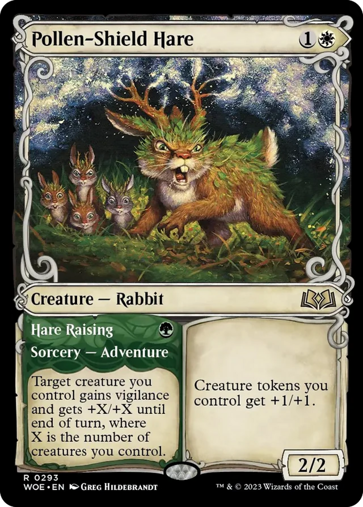 Pollen-Shield Hare // Hare Raising (Showcase) [Wilds of Eldraine] | Tables and Towers