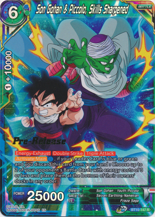 Son Gohan & Piccolo, Skills Sharpened (BT10-147) [Rise of the Unison Warrior Prerelease Promos] | Tables and Towers