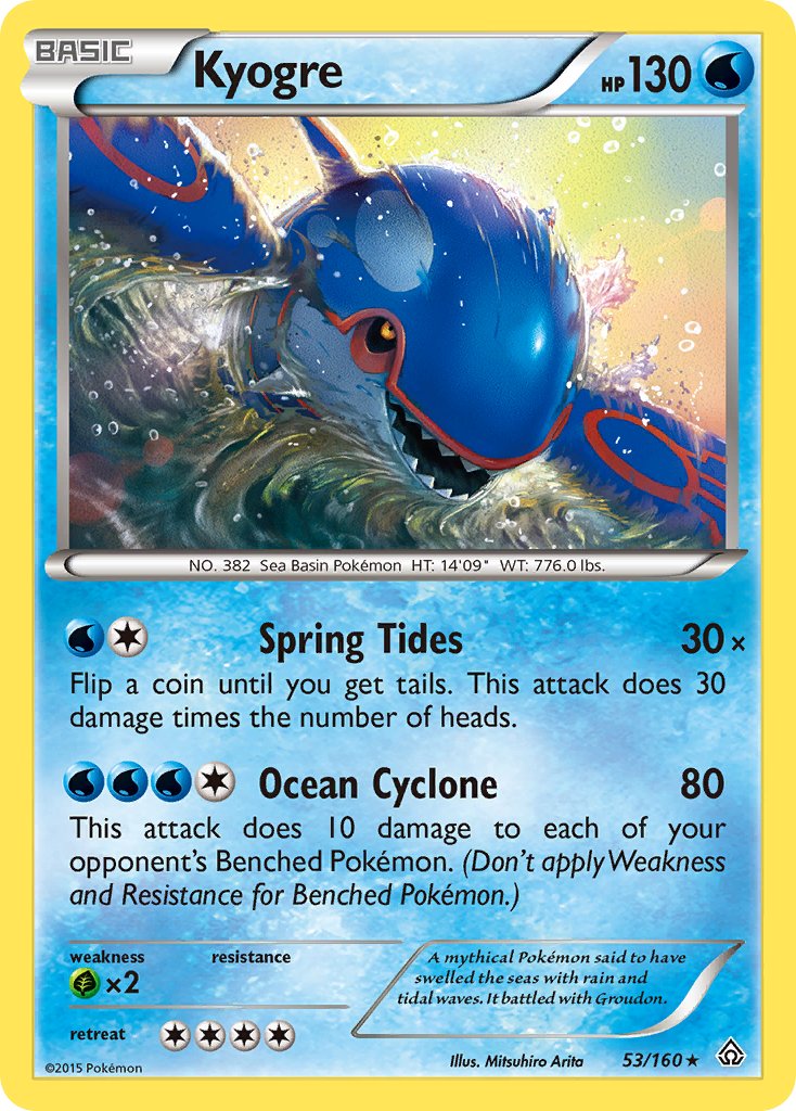 Kyogre (53/160) (Theme Deck Exclusive) [XY: Primal Clash] | Tables and Towers