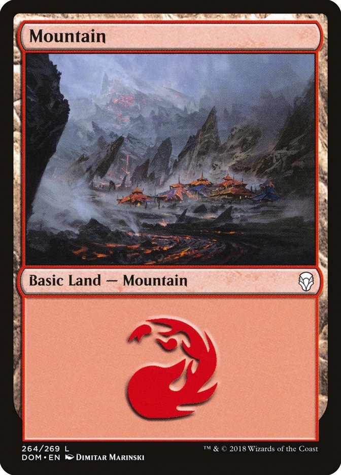 Mountain (264) [Dominaria] | Tables and Towers