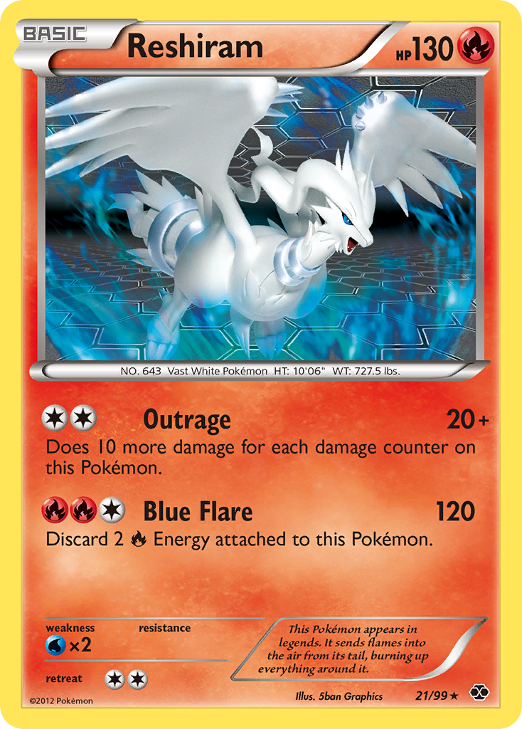 Reshiram (21/99) [Black & White: Next Destinies] | Tables and Towers