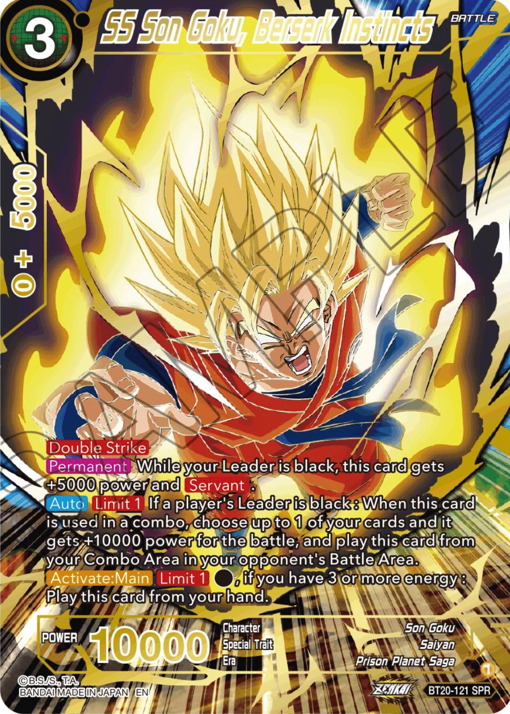 SS Son Goku, Berserk Instincts (SPR) (BT20-121) [Power Absorbed] | Tables and Towers