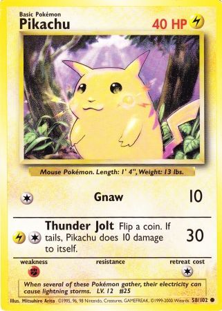 Pikachu (58/102) (Jumbo Card) [Base Set Unlimited] | Tables and Towers