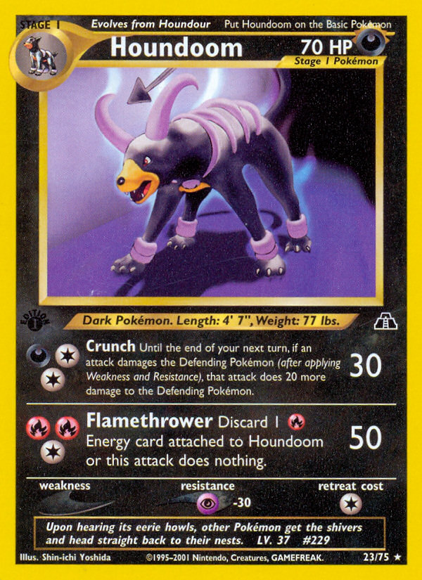 Houndoom (23/75) [Neo Discovery 1st Edition] | Tables and Towers