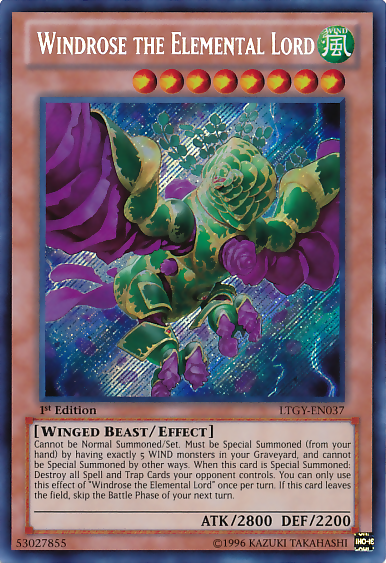 Windrose the Elemental Lord [LTGY-EN037] Secret Rare | Tables and Towers