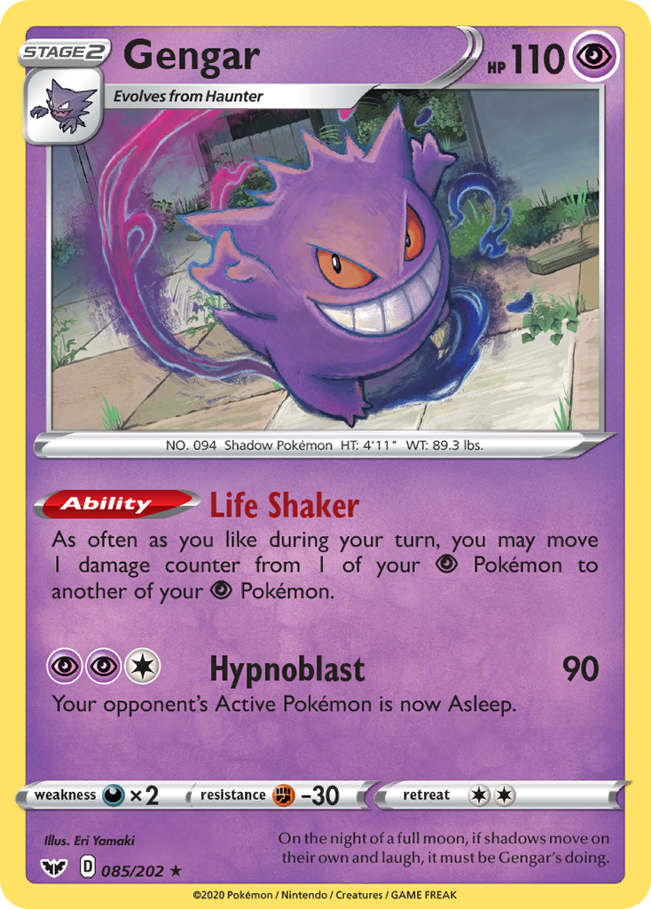 Gengar (085/202) [Sword & Shield: Base Set] | Tables and Towers