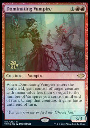 Dominating Vampire [Innistrad: Crimson Vow Prerelease Promos] | Tables and Towers