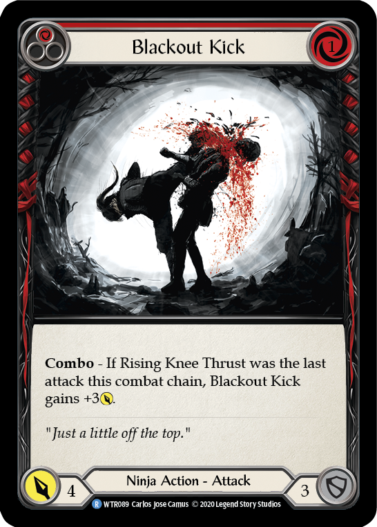 Blackout Kick (Red) [U-WTR089] (Welcome to Rathe Unlimited)  Unlimited Rainbow Foil | Tables and Towers